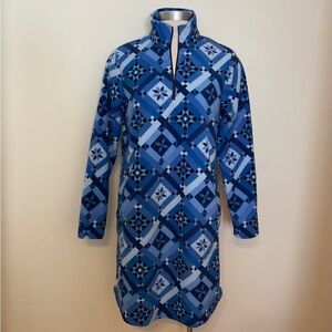 Lands’ End Womens Long Sleeve Fleece Quarter Zip Dress Size S (6-8) NWOT